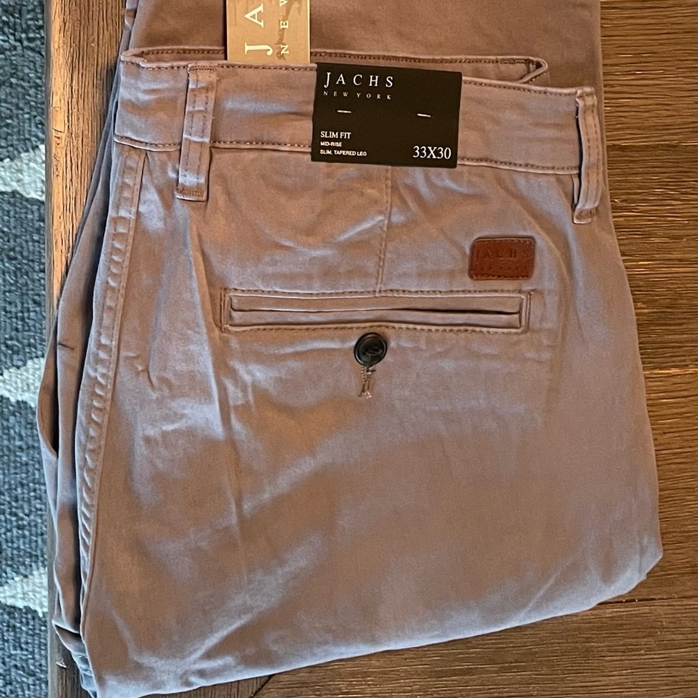 JACHS NEW YORK Gray Khakis